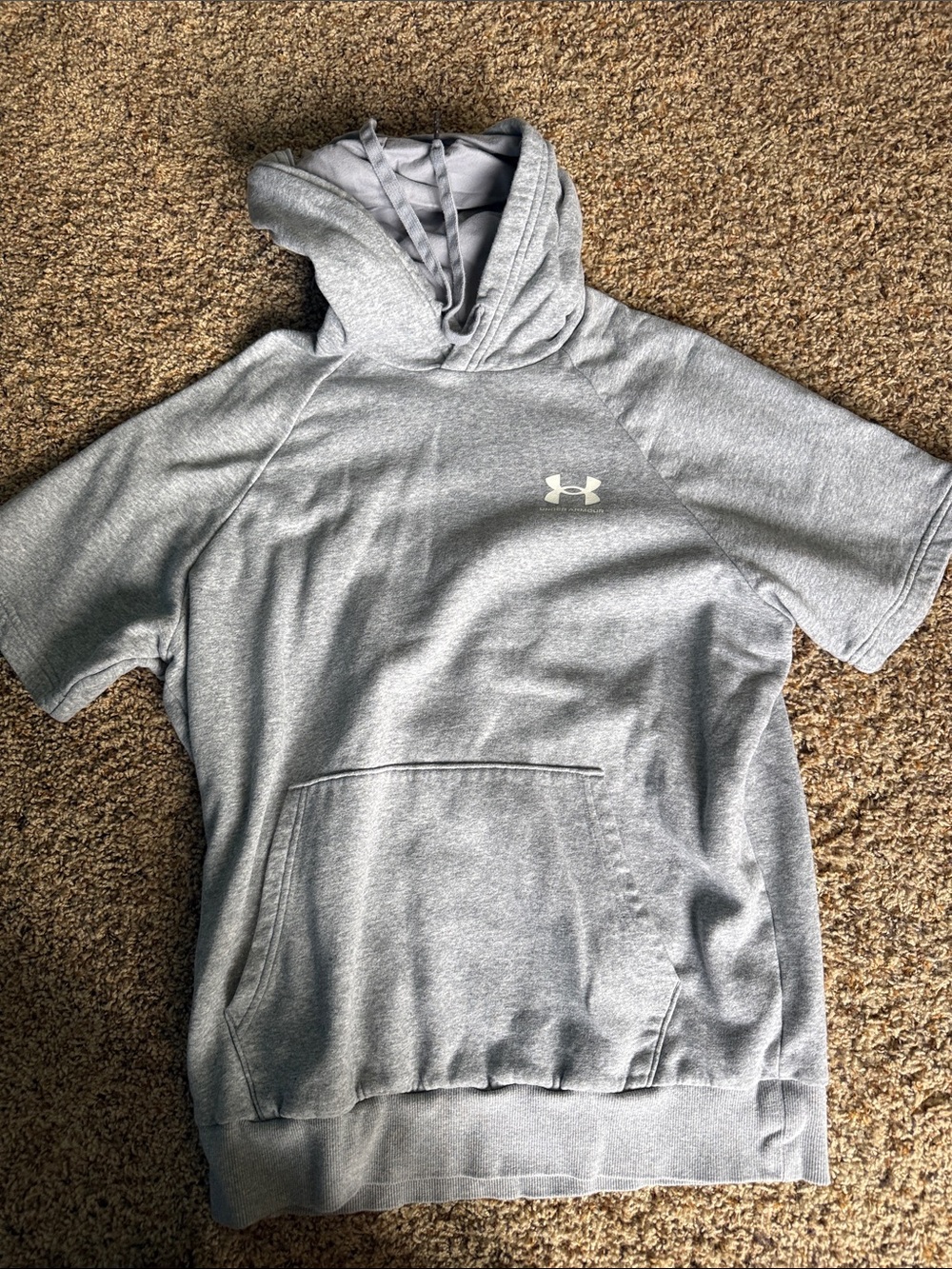 Under Armour Light Gray Short-Sleeve Hoodie for men